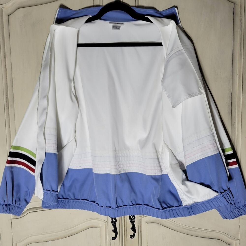 VTG Alfred Dunner Retro Striped Womens Lightweight Windbreaker Track Jacket✨️10 - Picture 9 of 16
